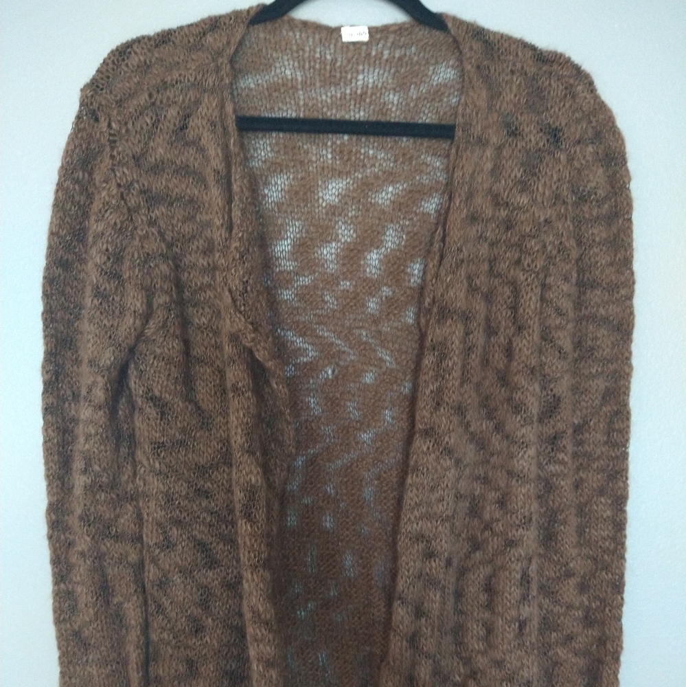 Amano women's open weave cardigan, size L.